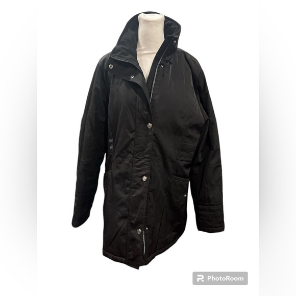 Croft & Barrow Black Full Zip Waterproof Stadium Jacket Size Large - Picture 1 of 7